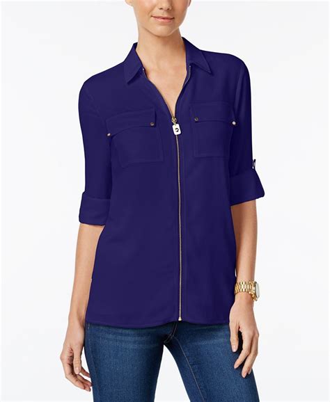 michael kors zip up shirt.